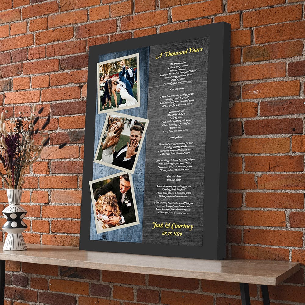 Music Lyrics with Personalized Photos - Premium Canvas