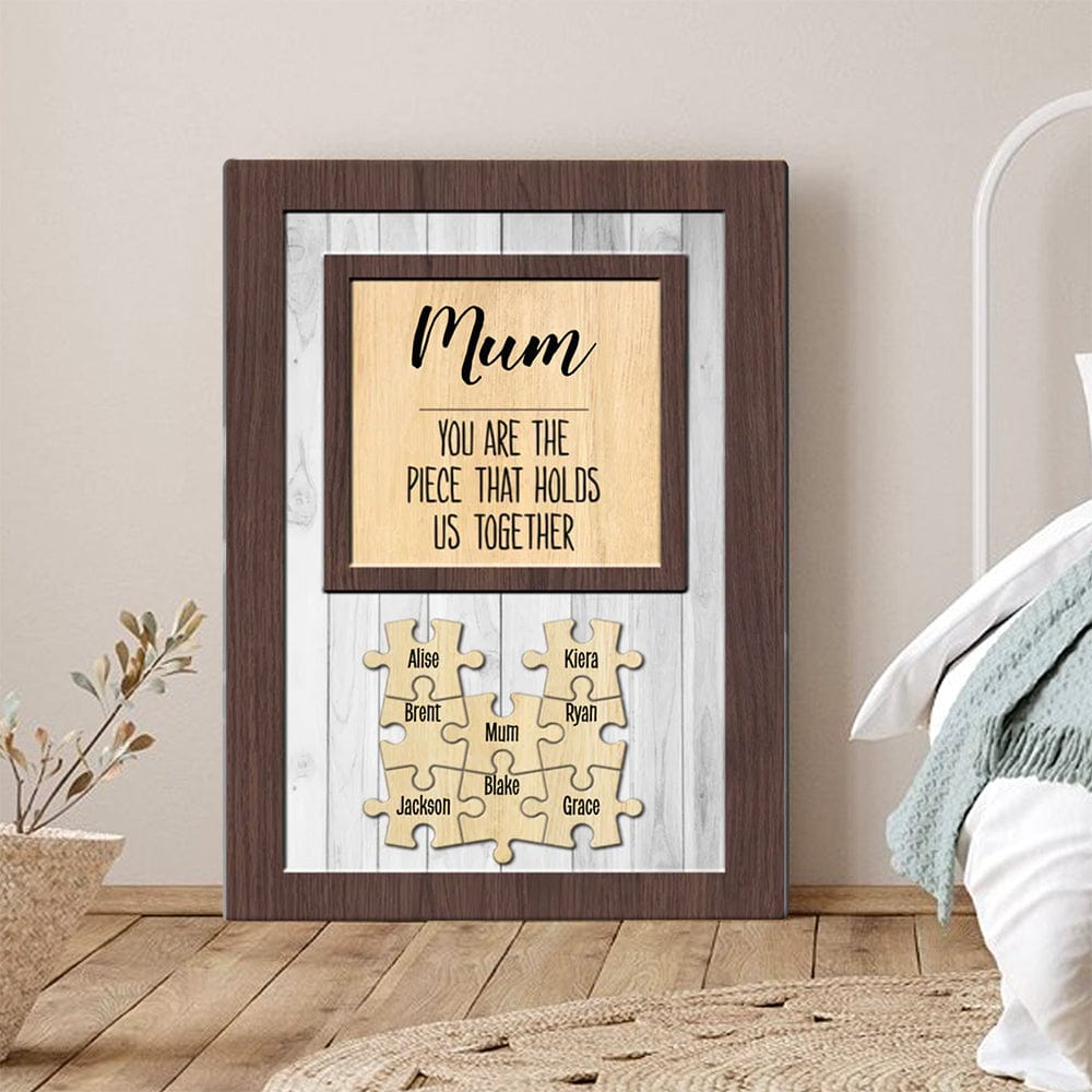 You Are the Piece that Holds Us Together Puzzle Premium Canvas