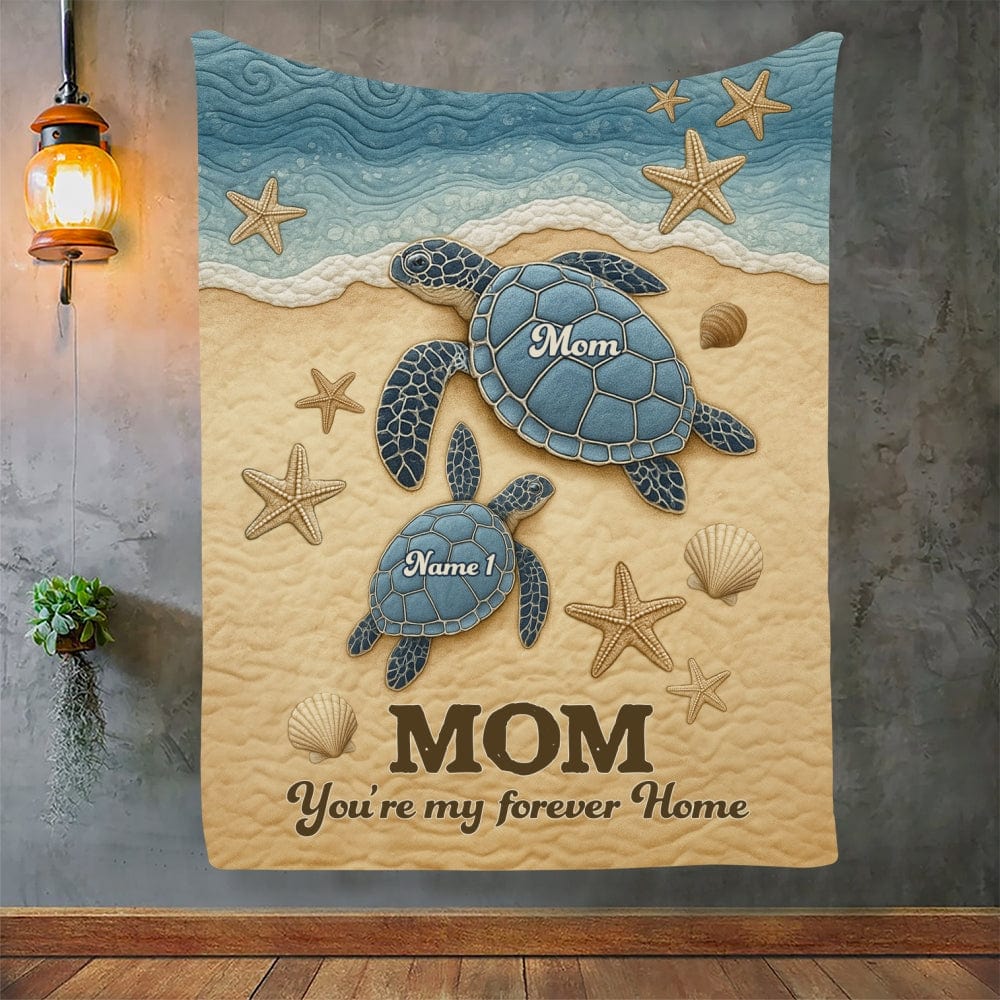 Mom Forever Home Custom Premium Sherpa Blanket
