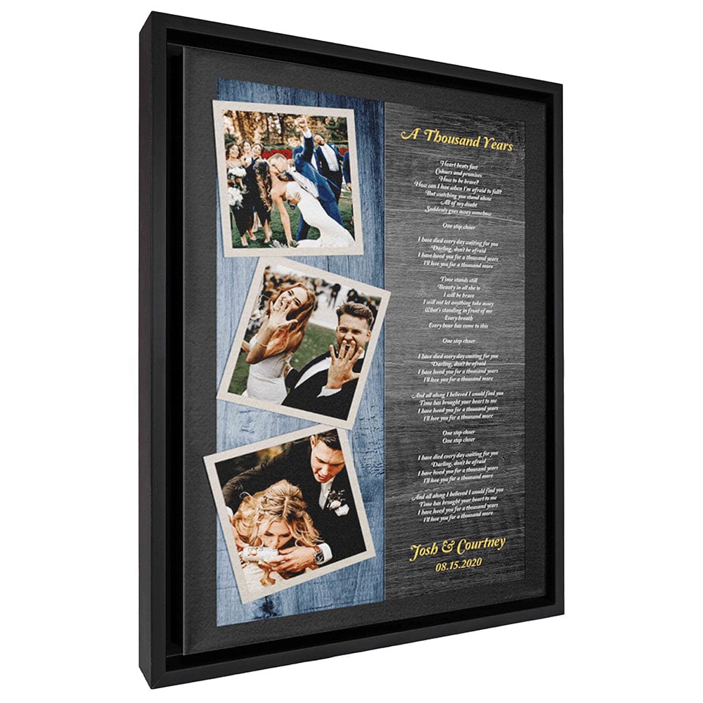 Music Lyrics with Personalized Photos - Premium Canvas