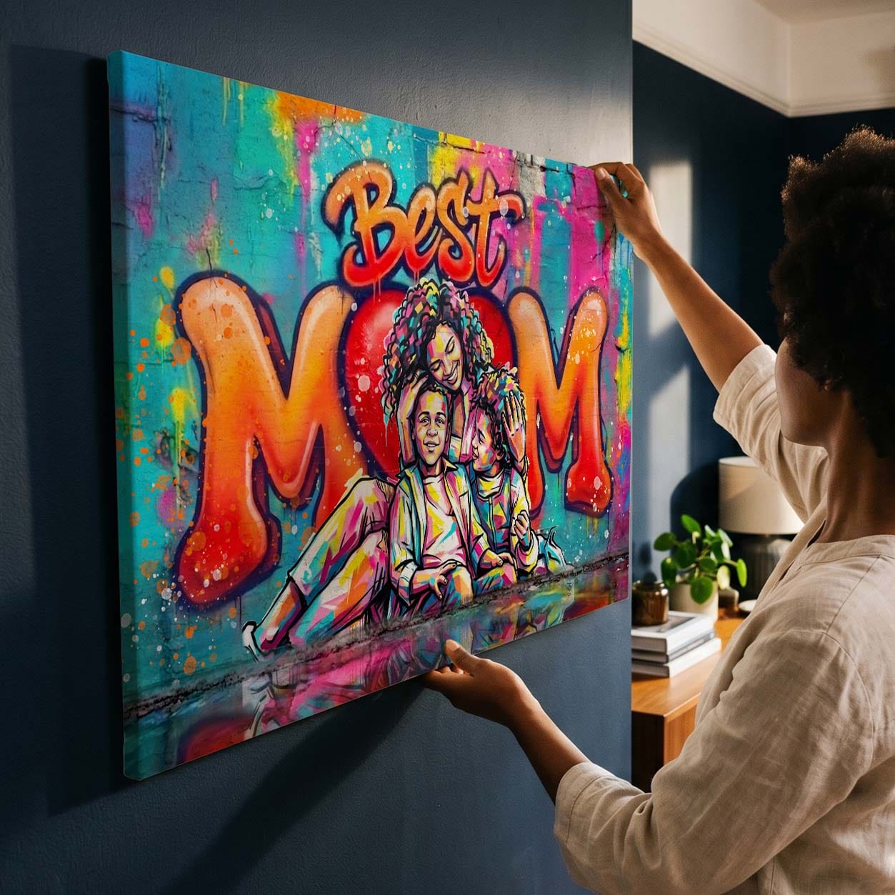 Graffiti Art for Mom and Dad Premium Canvas and Poster