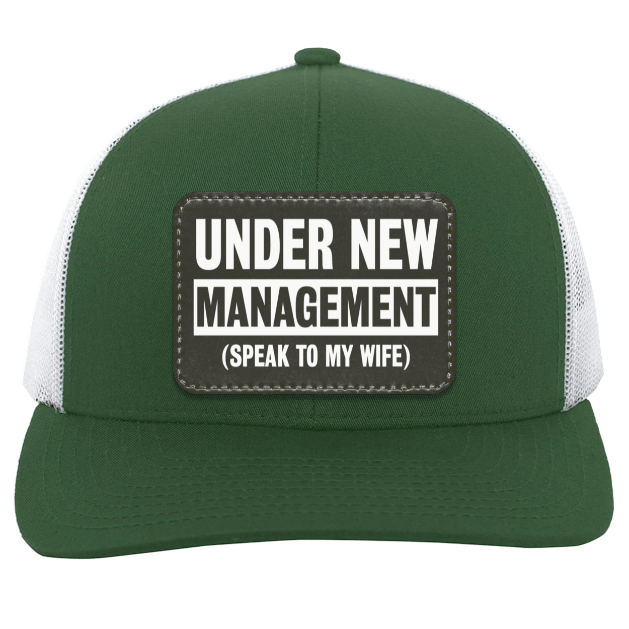 Under New Management Leather Patch Hat