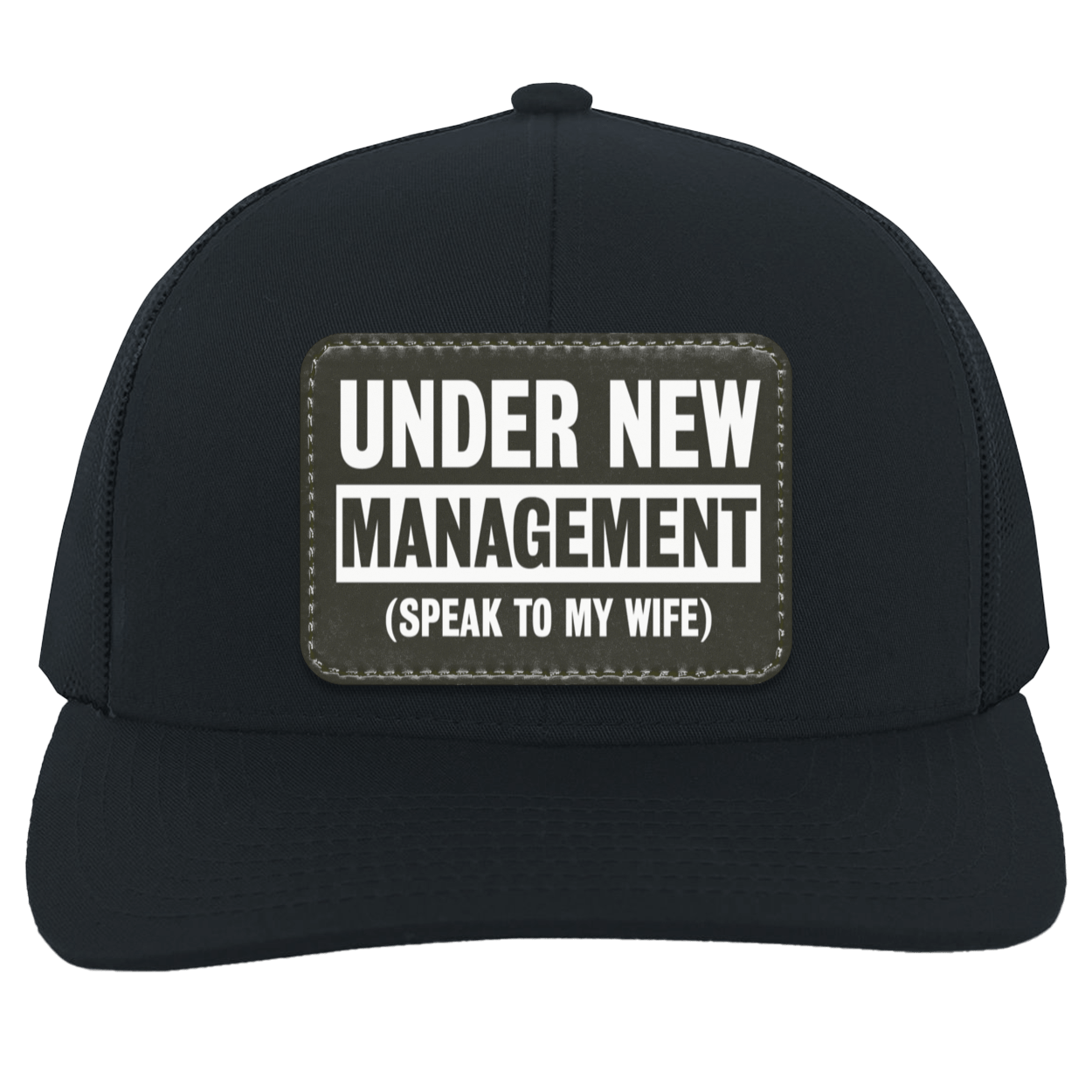 Under New Management Leather Patch Hat