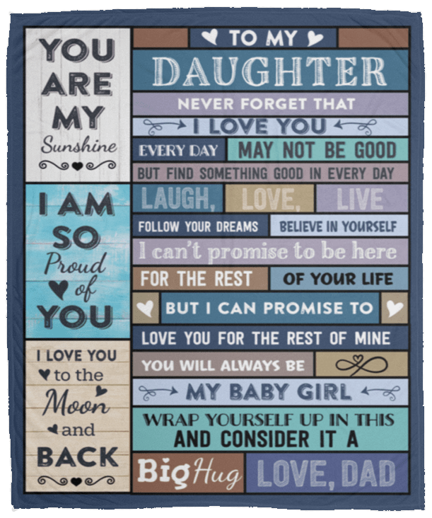 To My Daughter Blanket From Dad