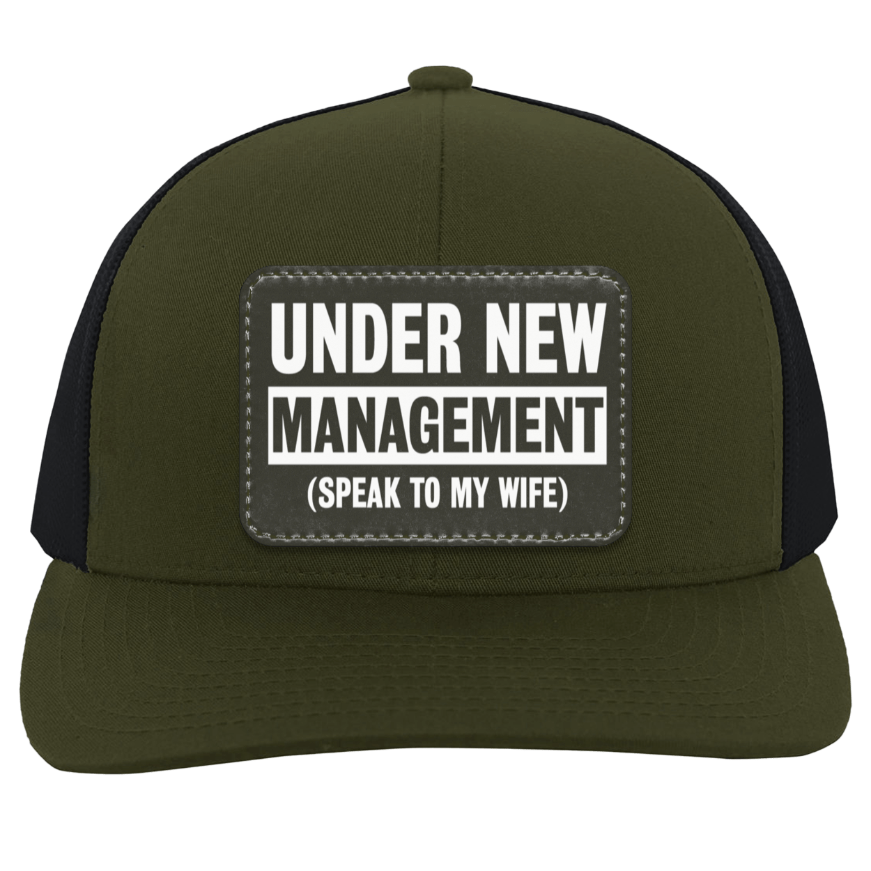 Under New Management Leather Patch Hat