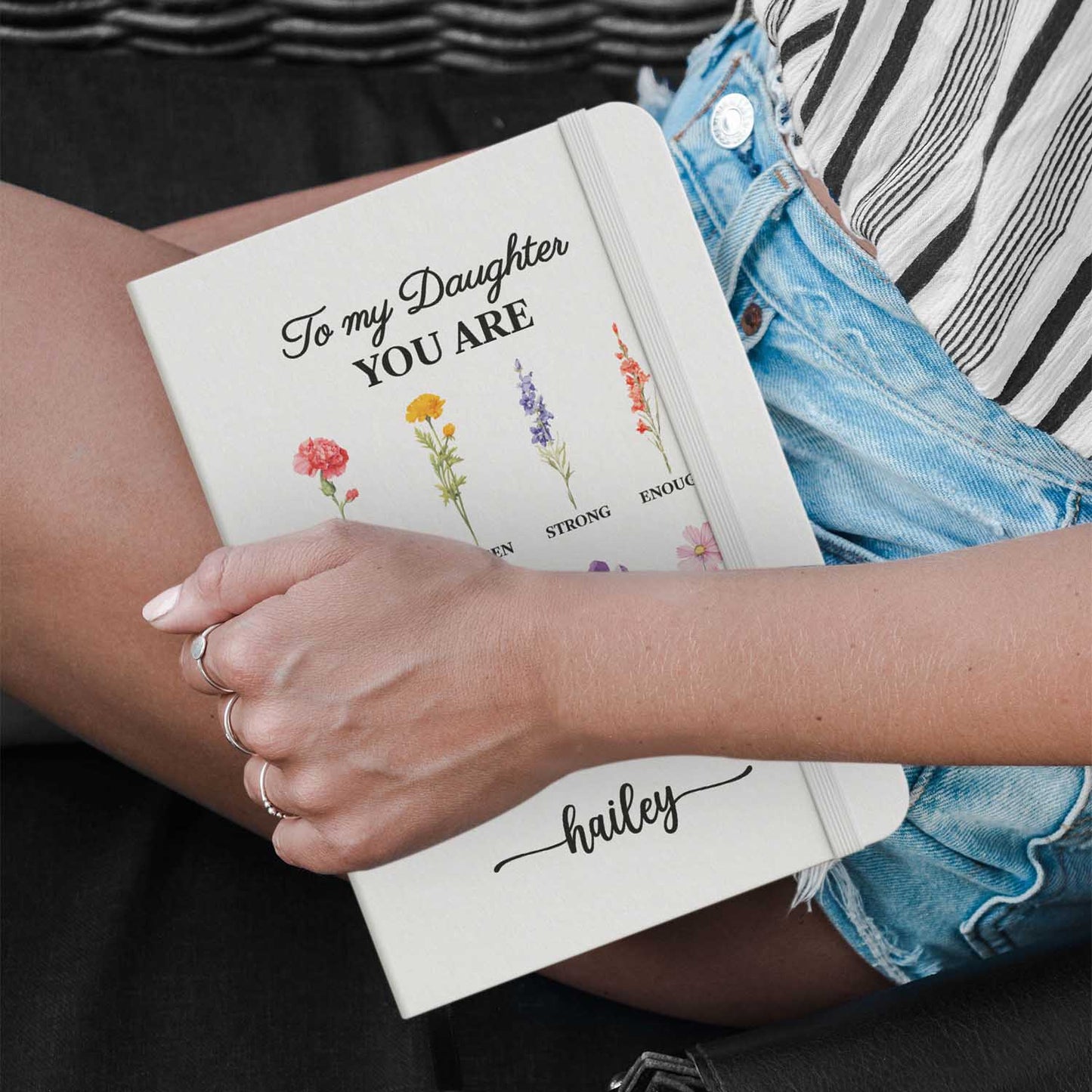 Custom Flower Notebook To My Daughter