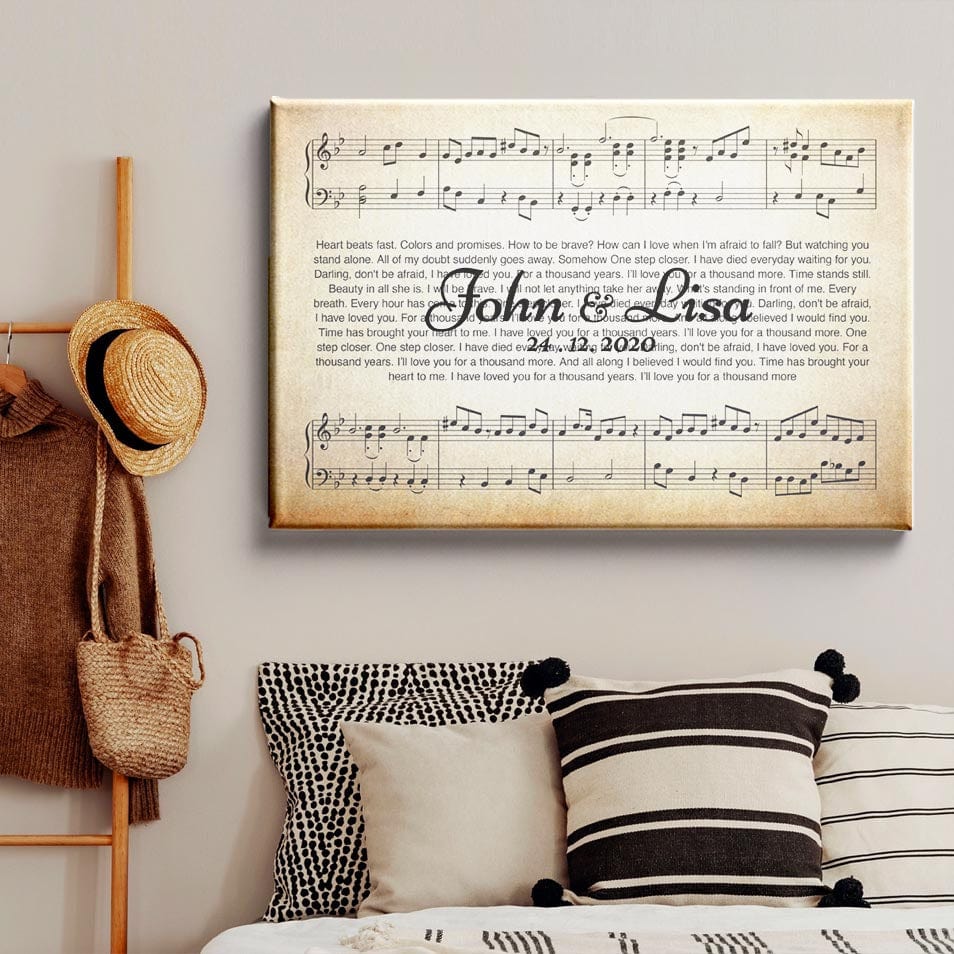 Song Lyrics On Canvas Custom Wall Art