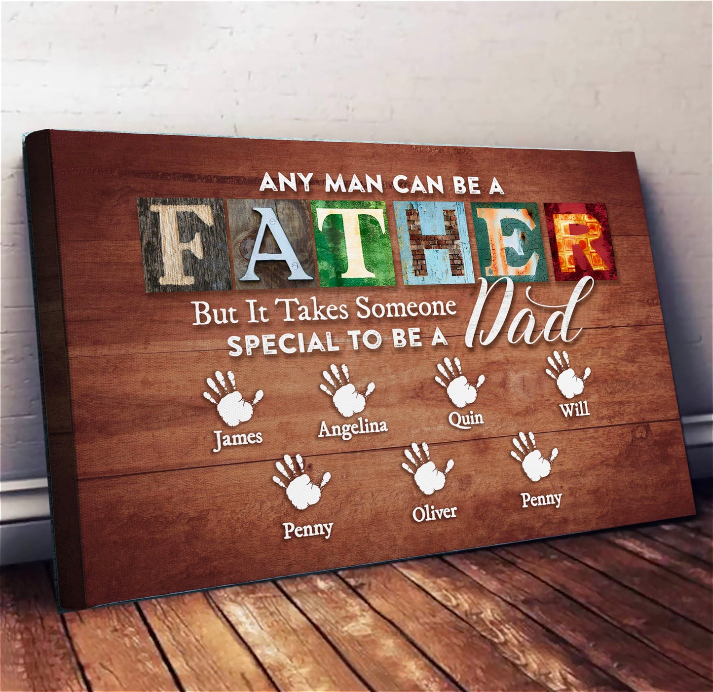 Someone Special Custom Name Canvas For Dad Grandpa