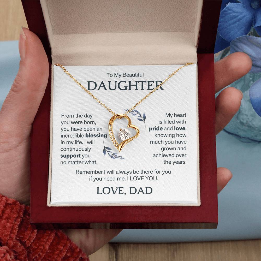 The Day You Were Born | To My Daughter Necklace from Dad