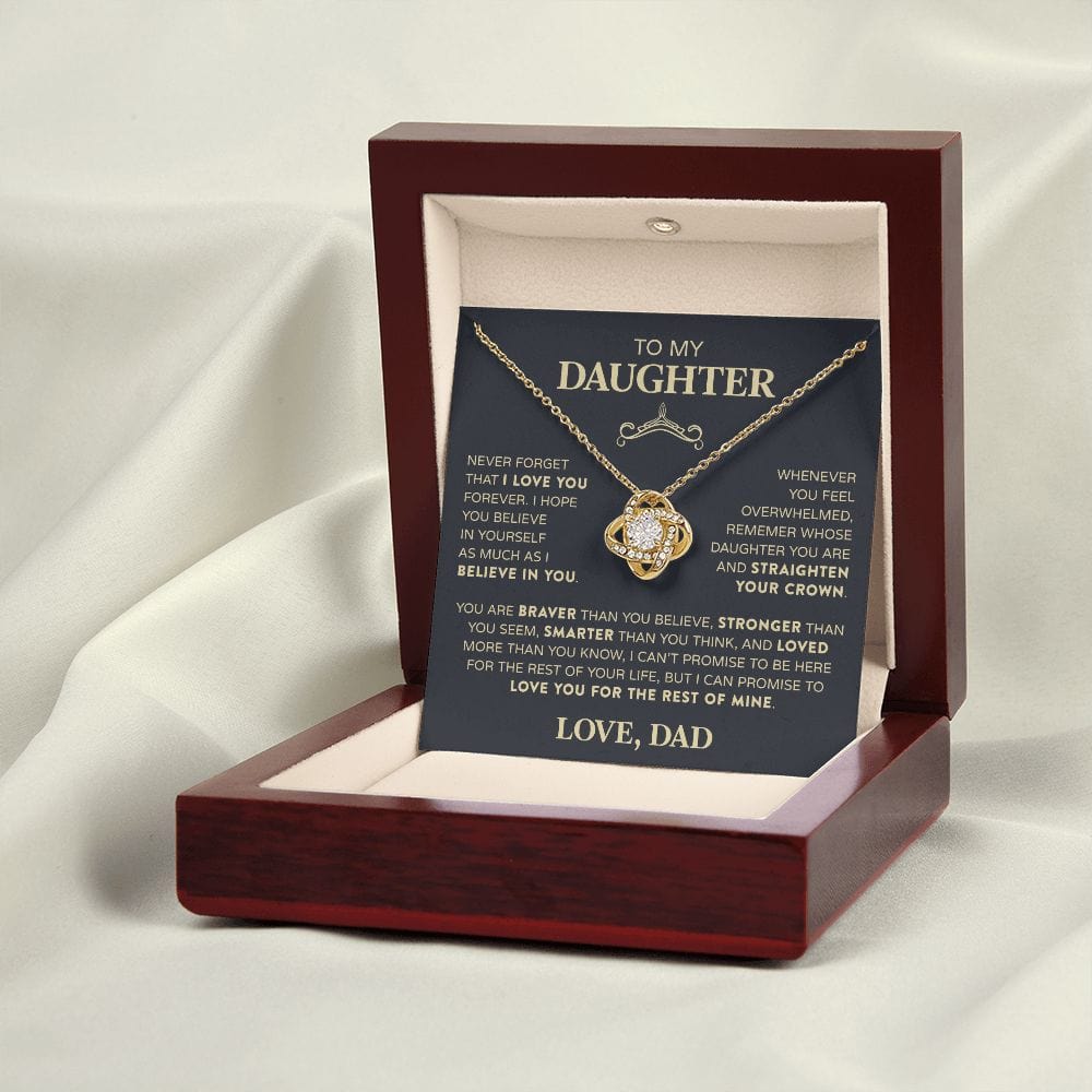Braver Stronger Smarter | To My Daughter Necklace From Dad