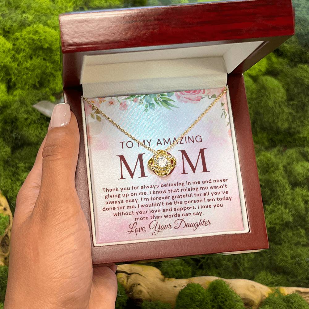 Thank you for always believe in me | To My Mom Necklace