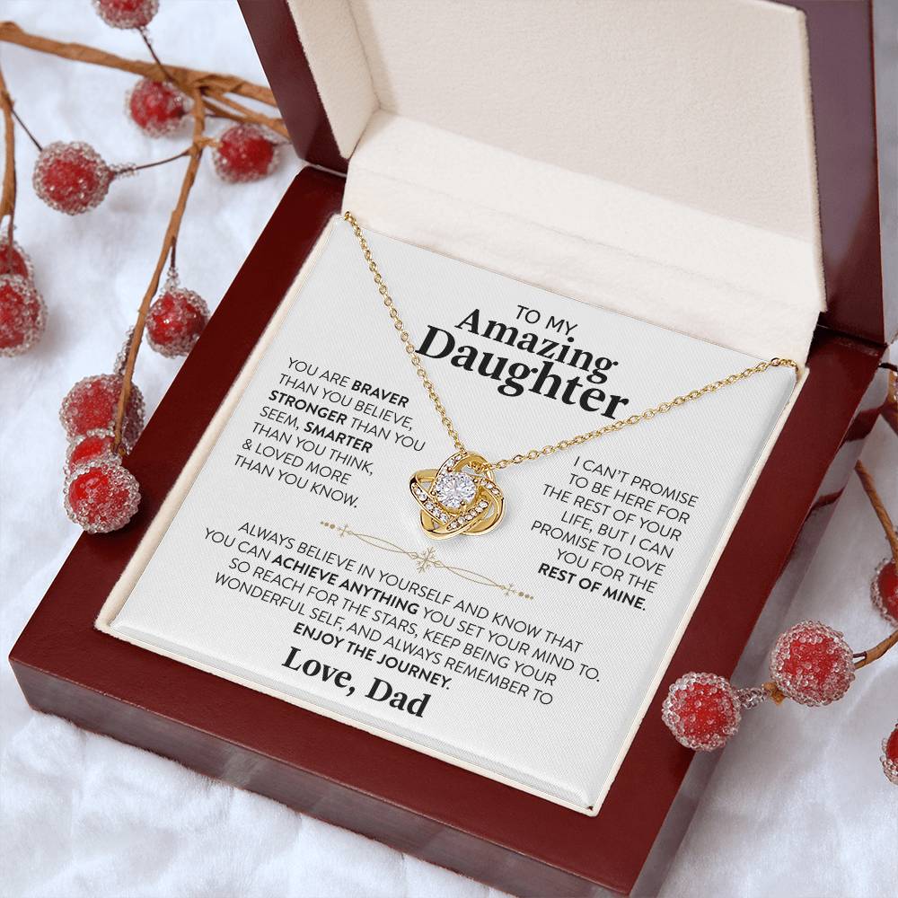 To My Amazing Daughter Necklace Gift