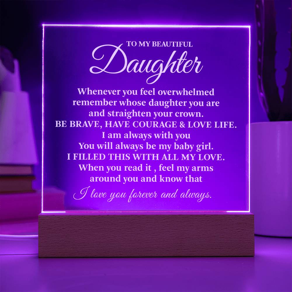 Straighten Your Crown | To My Beautiful Daughter Light Keepsake