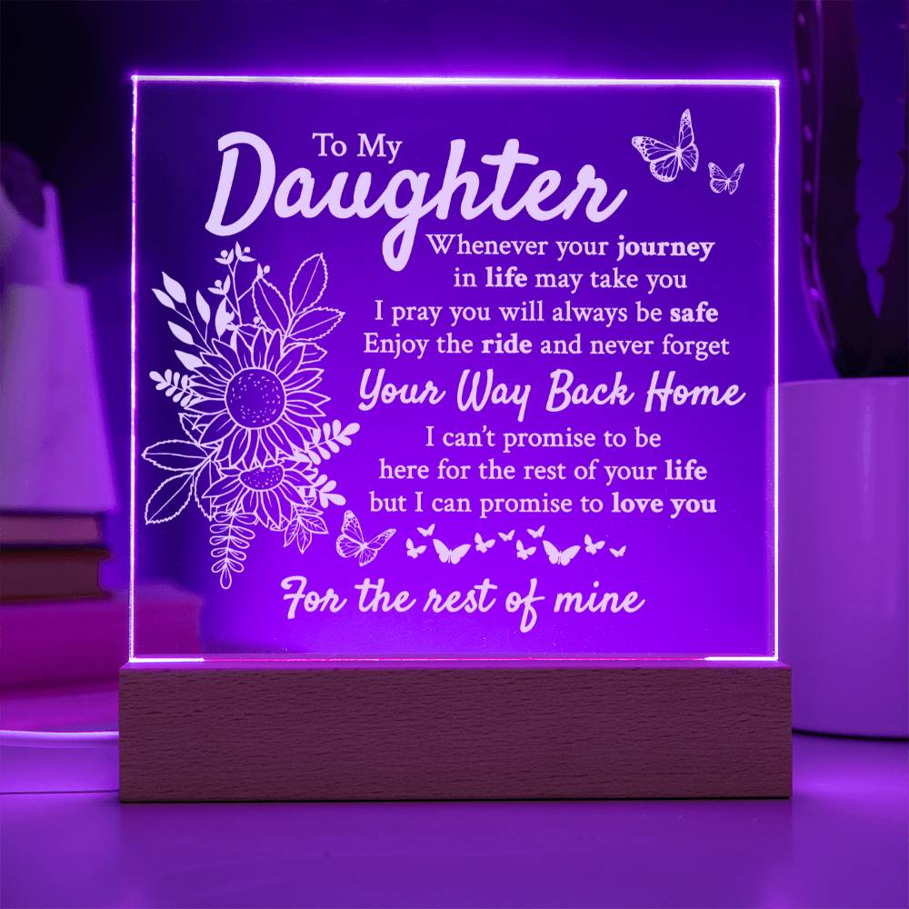 Way Back Home | To My Daughter Keepsake Light