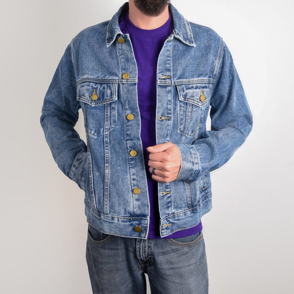 Top Dad Top Grandpa Custom Jean Jacket Gift