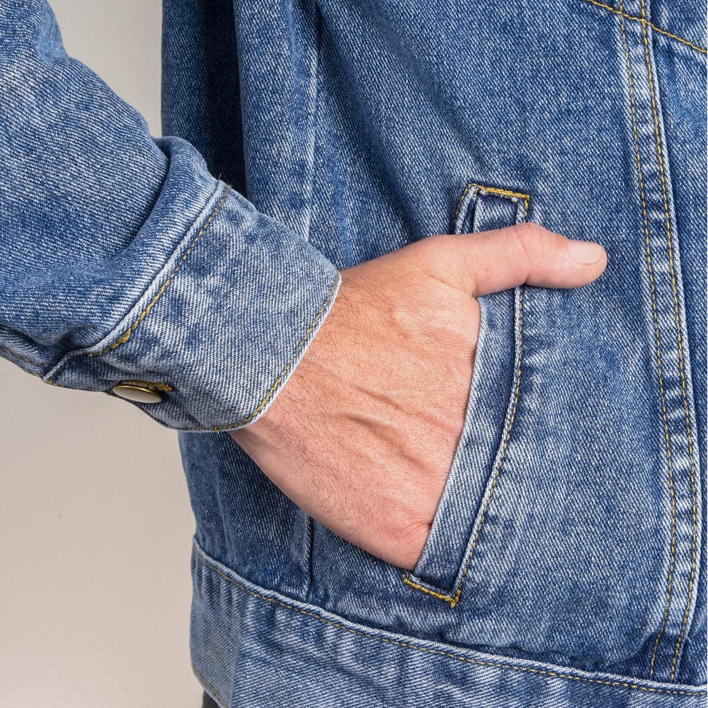 Top Dad Top Grandpa Custom Jean Jacket Gift