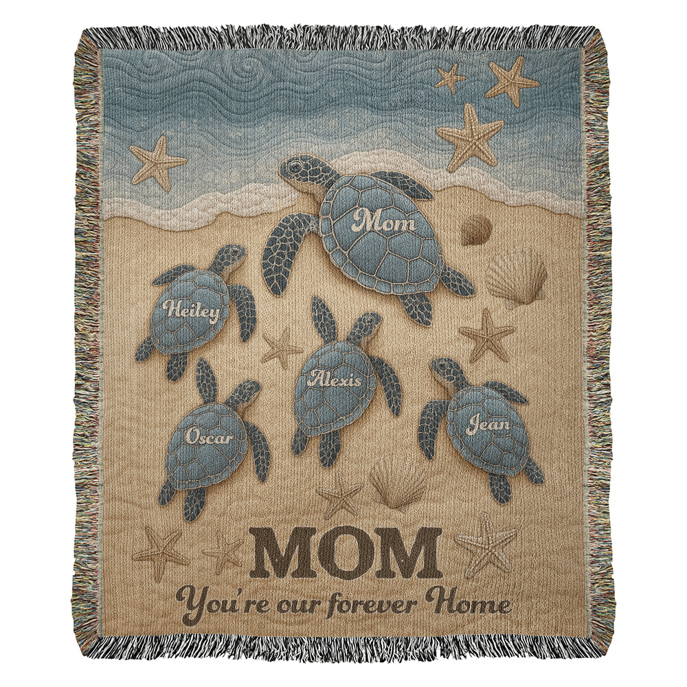 Mom Forever Home Custom Premium Woven Blanket