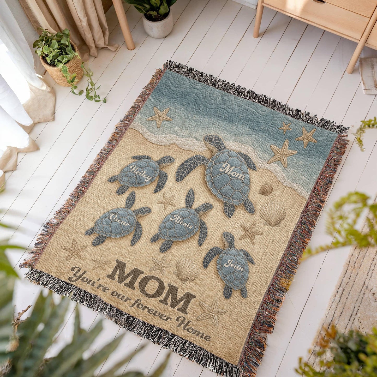 Mom Forever Home Custom Premium Woven Blanket