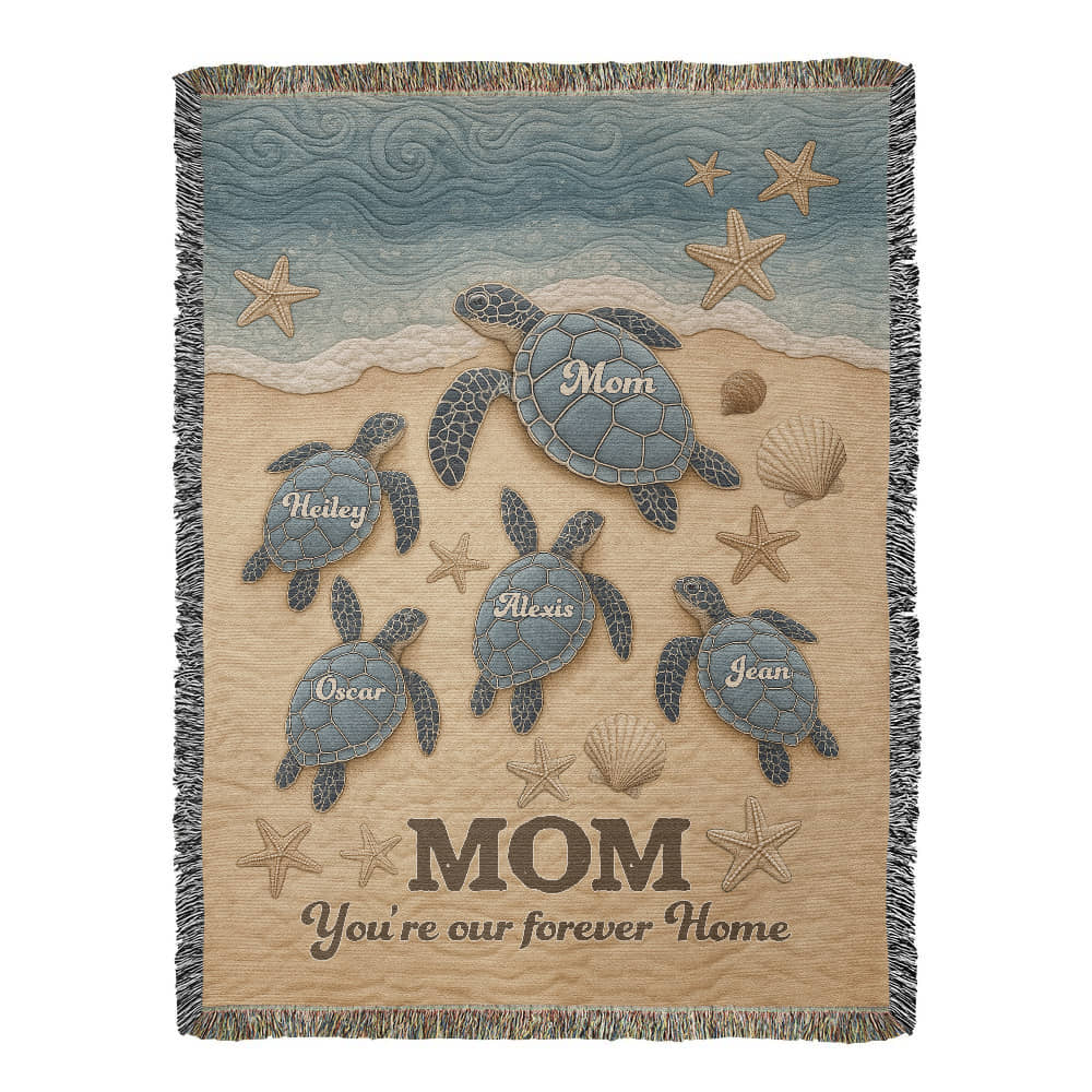 Mom Forever Home Custom Premium Woven Blanket
