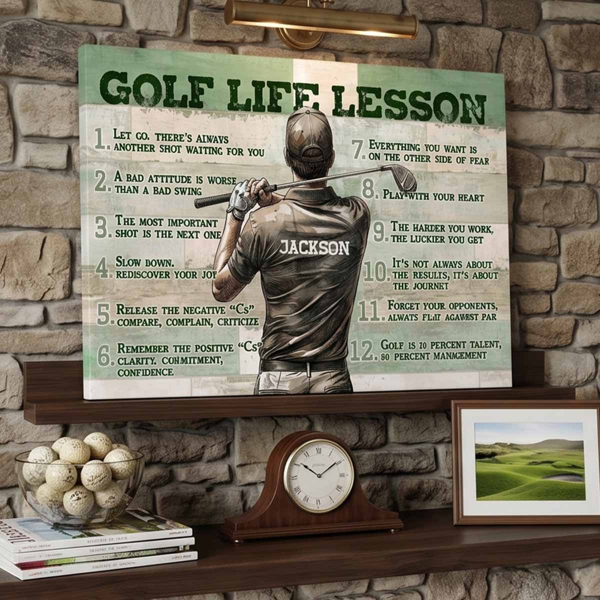 Golf Life Lessons Custom Inspiration Canvas