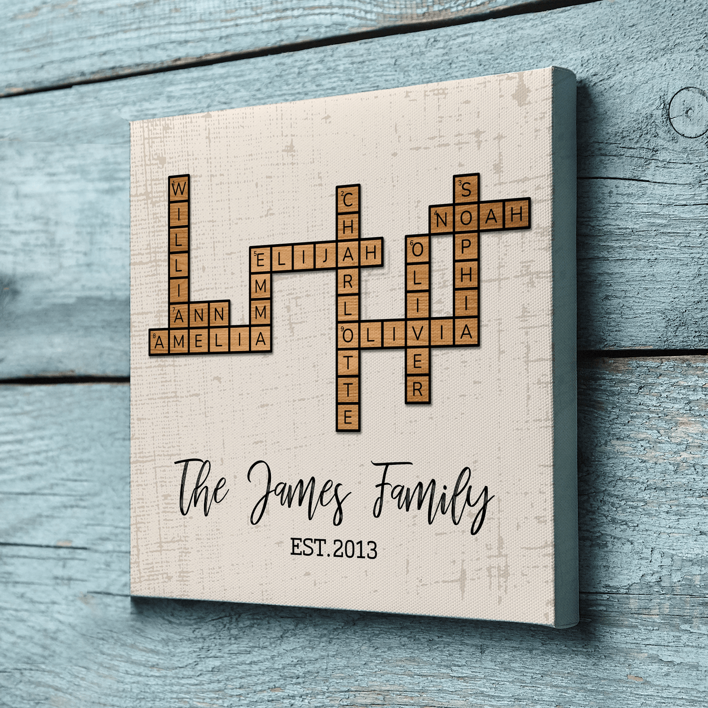 Scrabble Art Canvas Custom Family Names