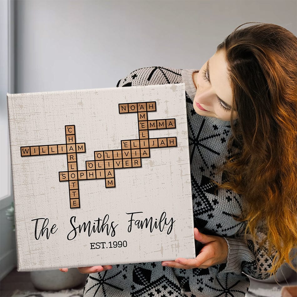 Scrabble Art Canvas Custom Family Names
