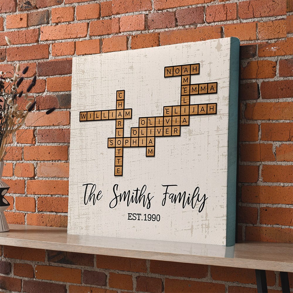 Scrabble Art Canvas Custom Family Names