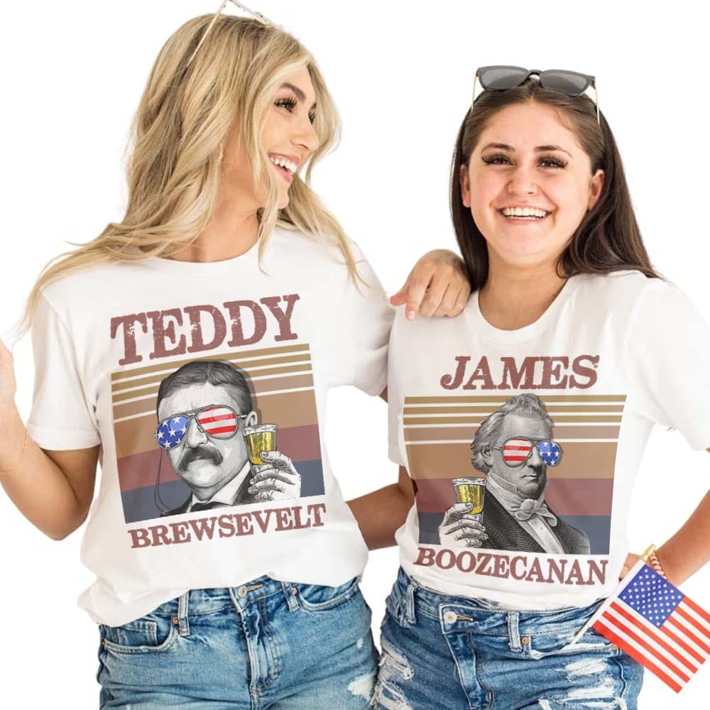 4th Of July Drinking Presidents Matching Shirt