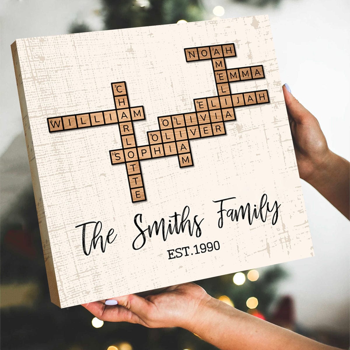 Scrabble Art Canvas Custom Family Names