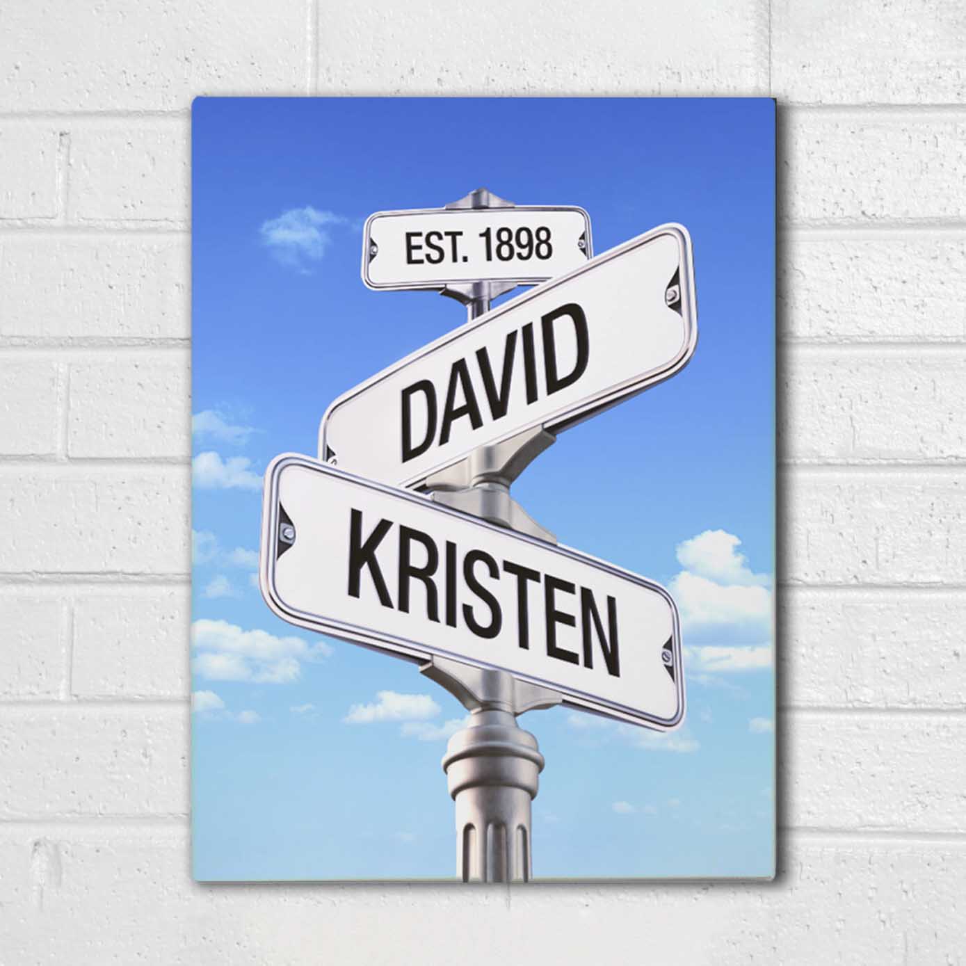 Intersection of Love | Custom Anniversary Couple Canvas