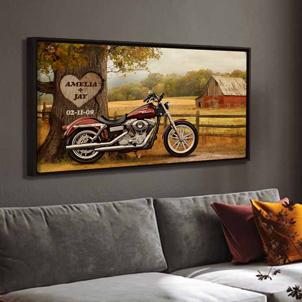 Custom Vintage Motorcycle Canvas