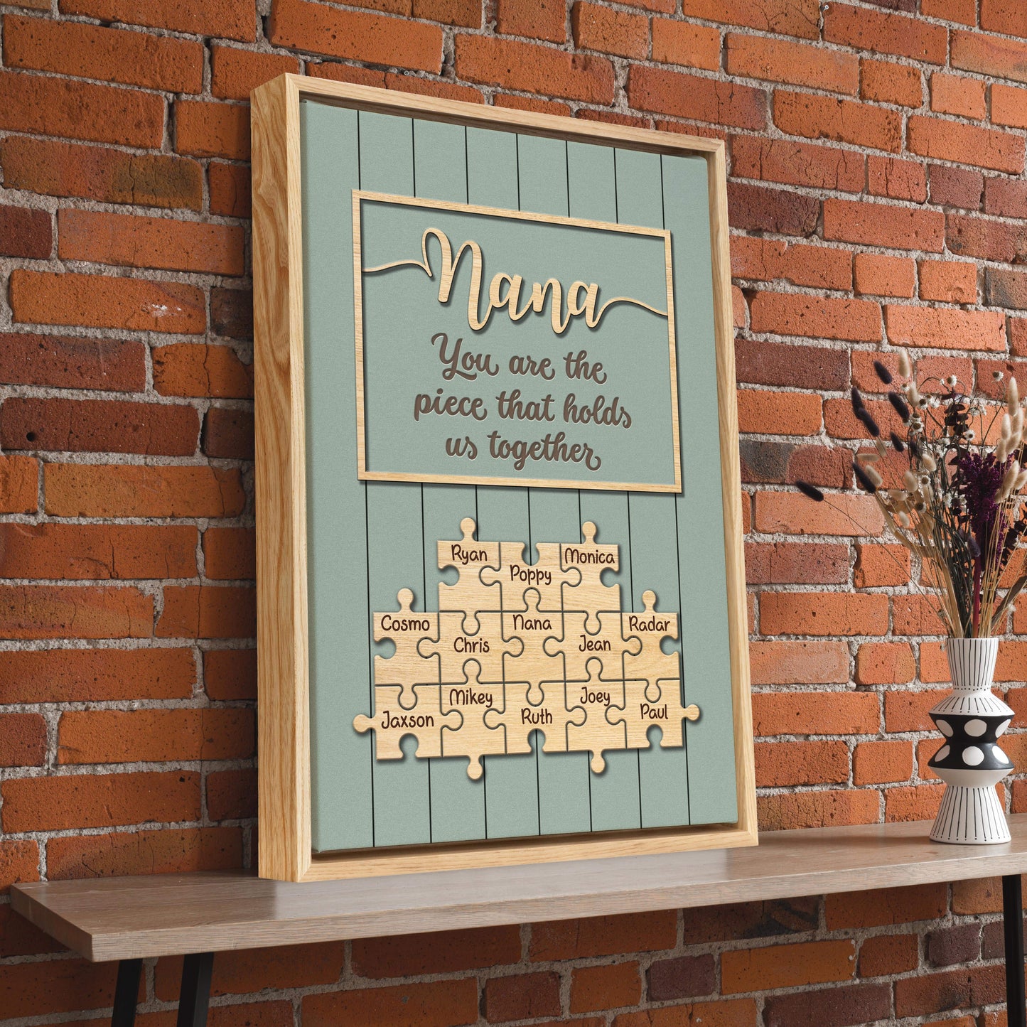 Mom Grandma Puzzle Premium Canvas