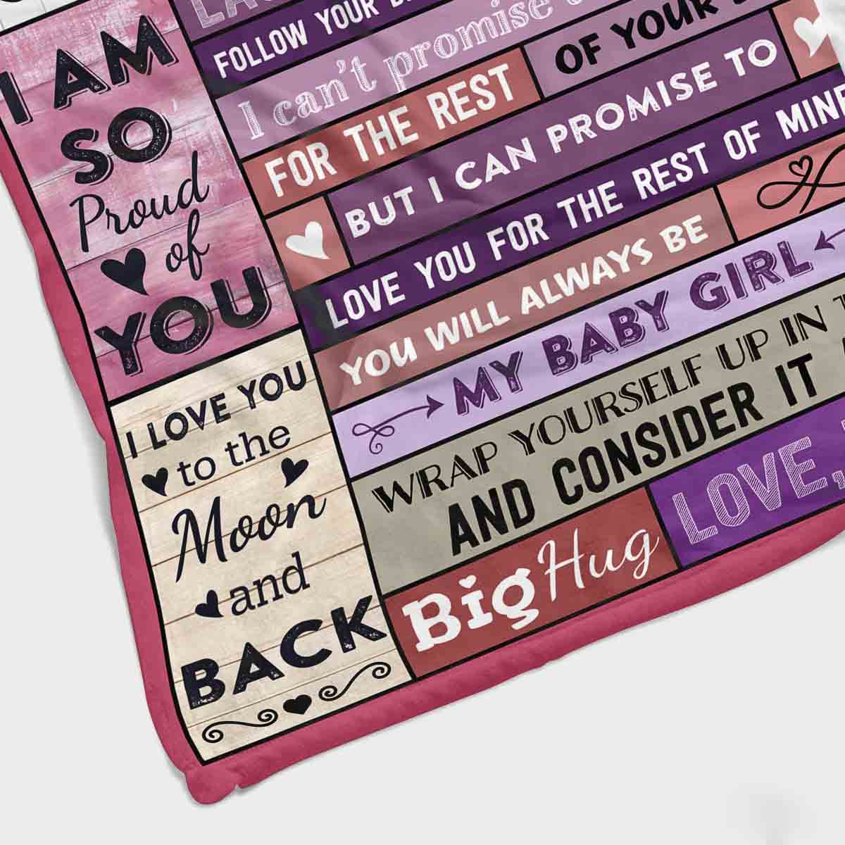 To My Daughter Blanket From Mom