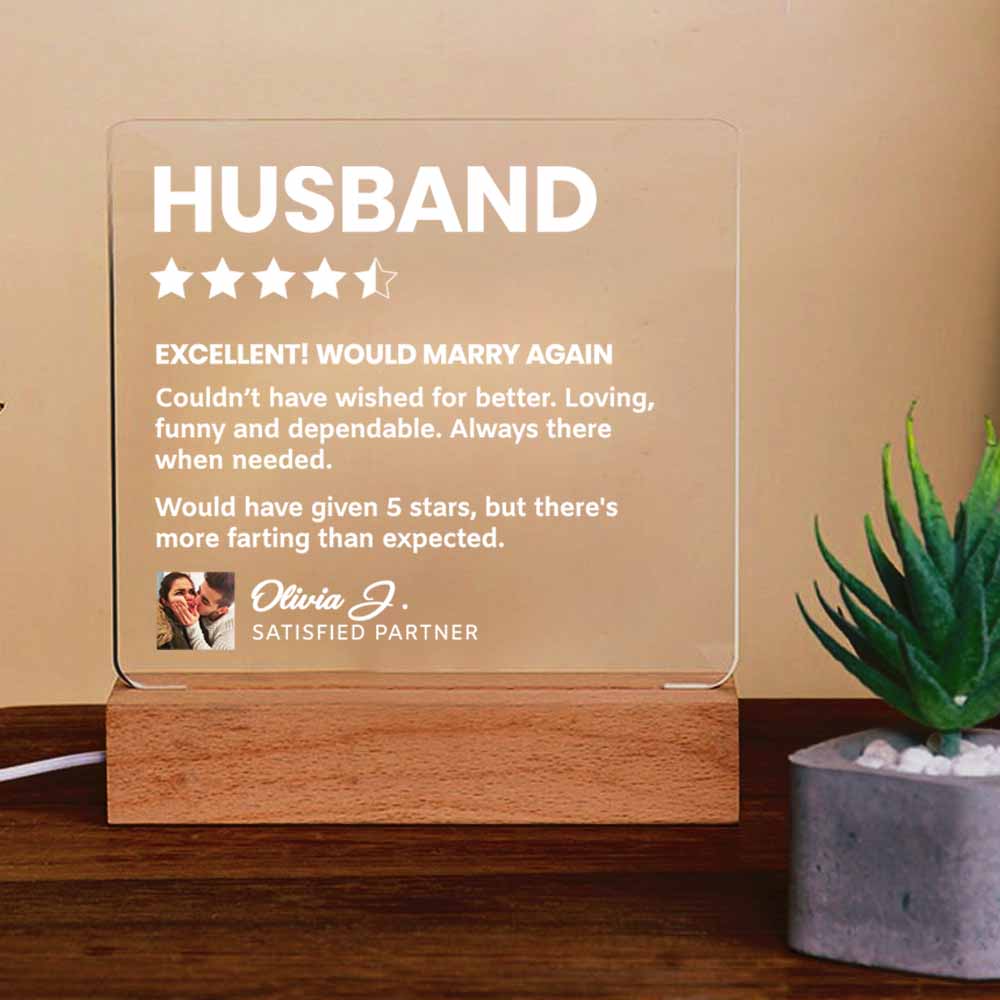 Custom Funny Husband Boyfriend Rating Keepsake Light