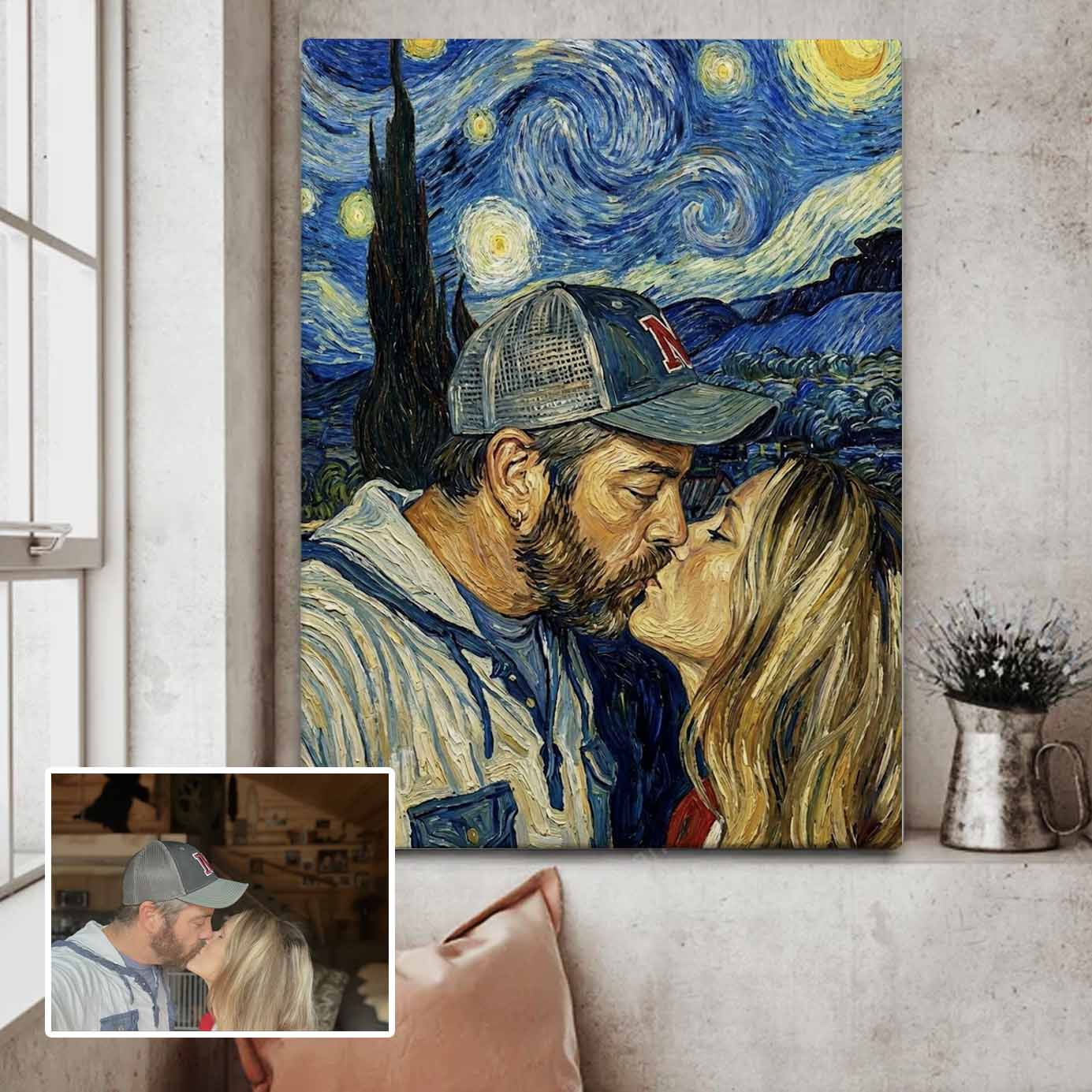 Turn Your Photo To Van Gogh Art Custom Canvas