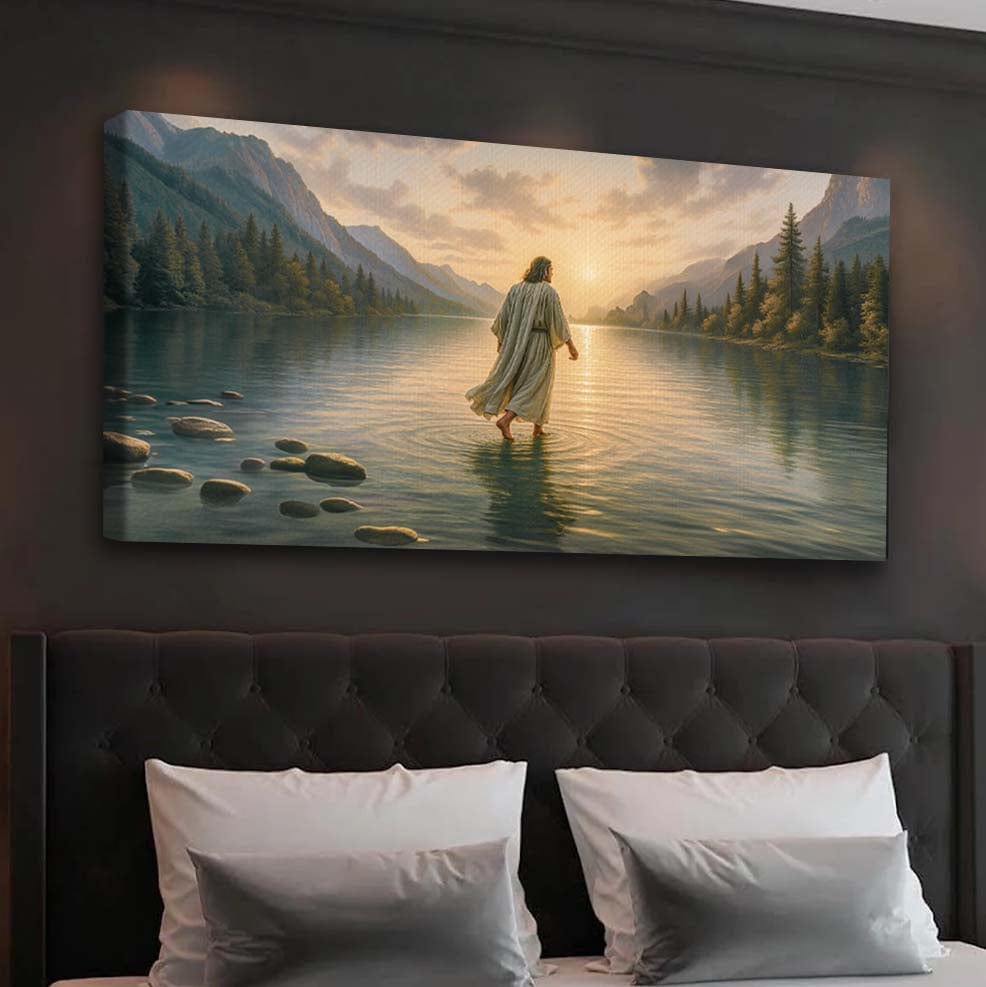 Jesus Walking On Water Premium Canvas II