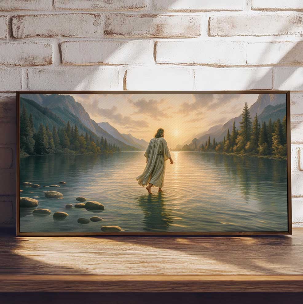 Jesus Walking On Water Premium Canvas II