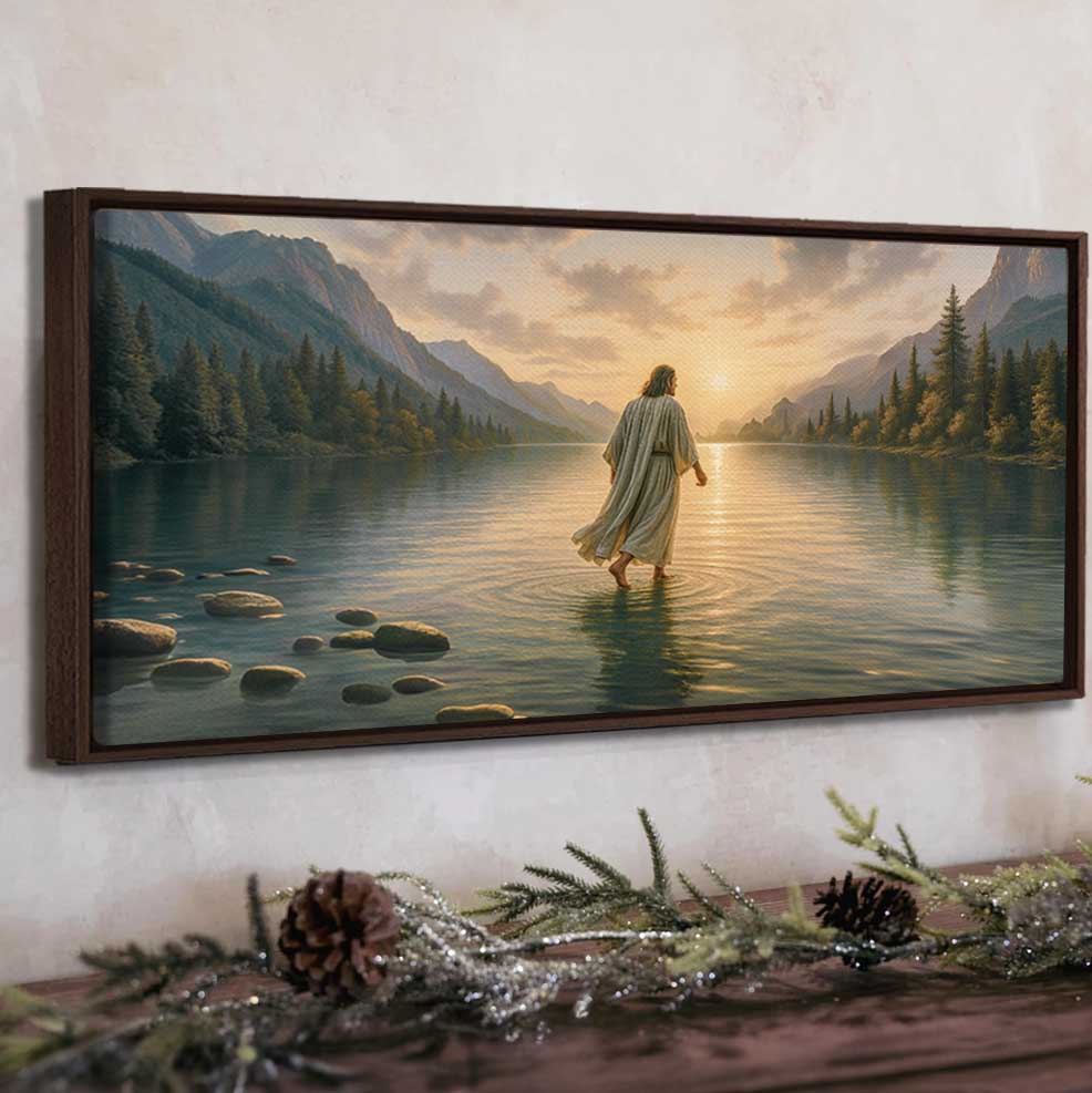 Jesus Walking On Water Premium Canvas II