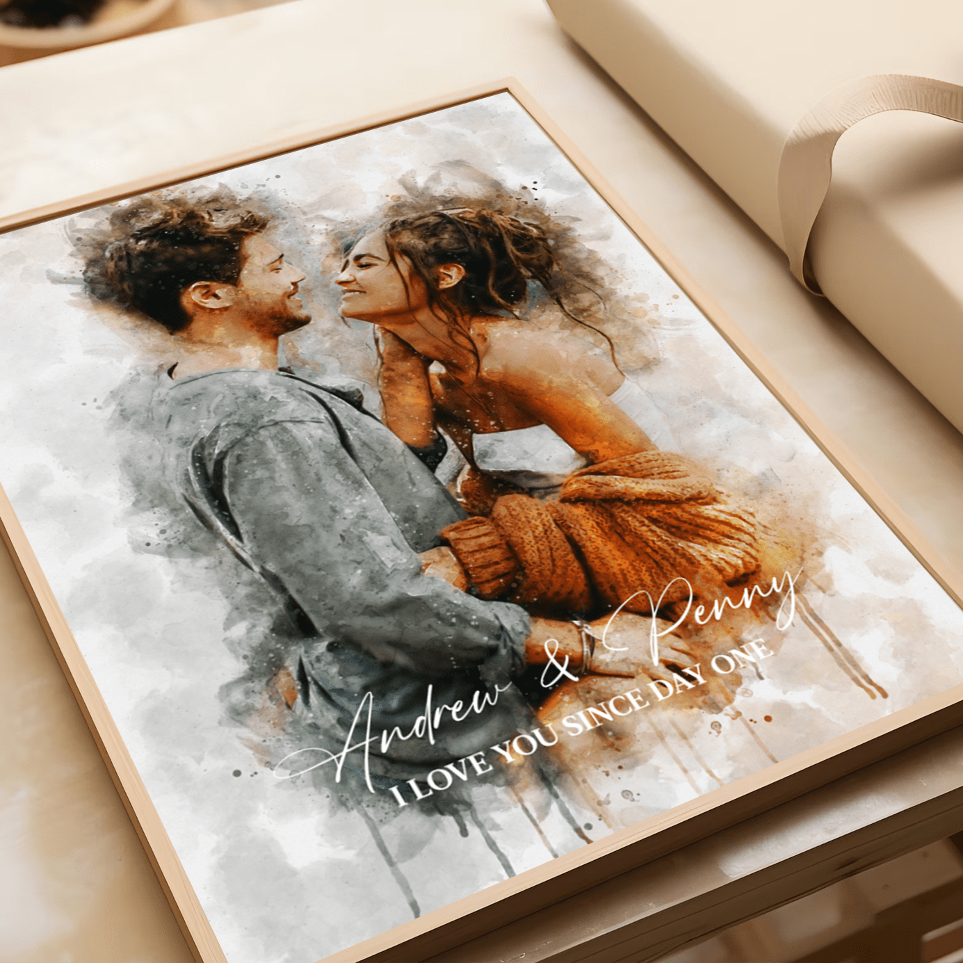 Turn Your Photo To Watercolor Painting Custom Canvas