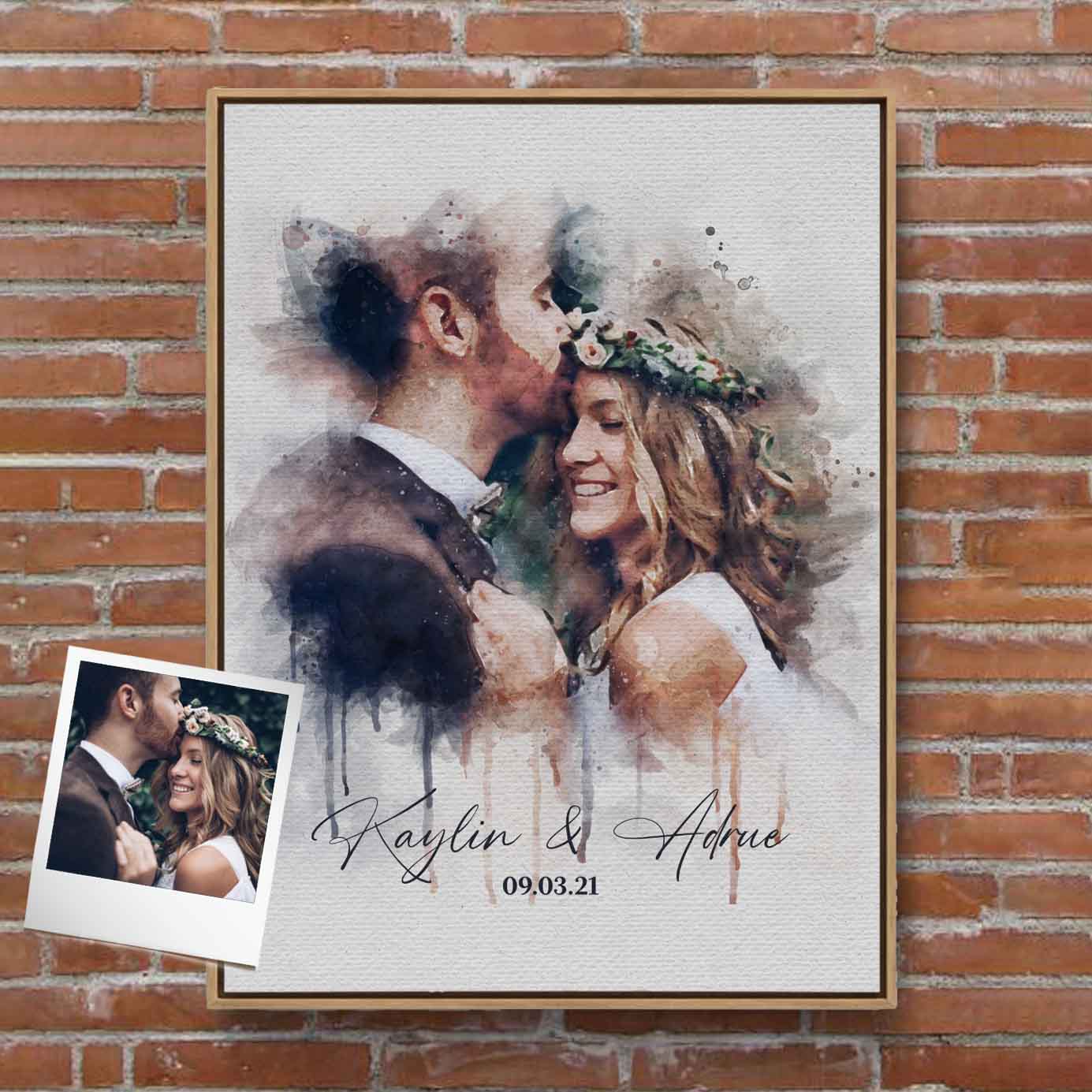 Turn Your Photo To Watercolor Painting Custom Canvas