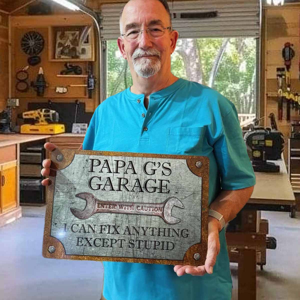 Custom Workshop Garage Rustic Metal Sign