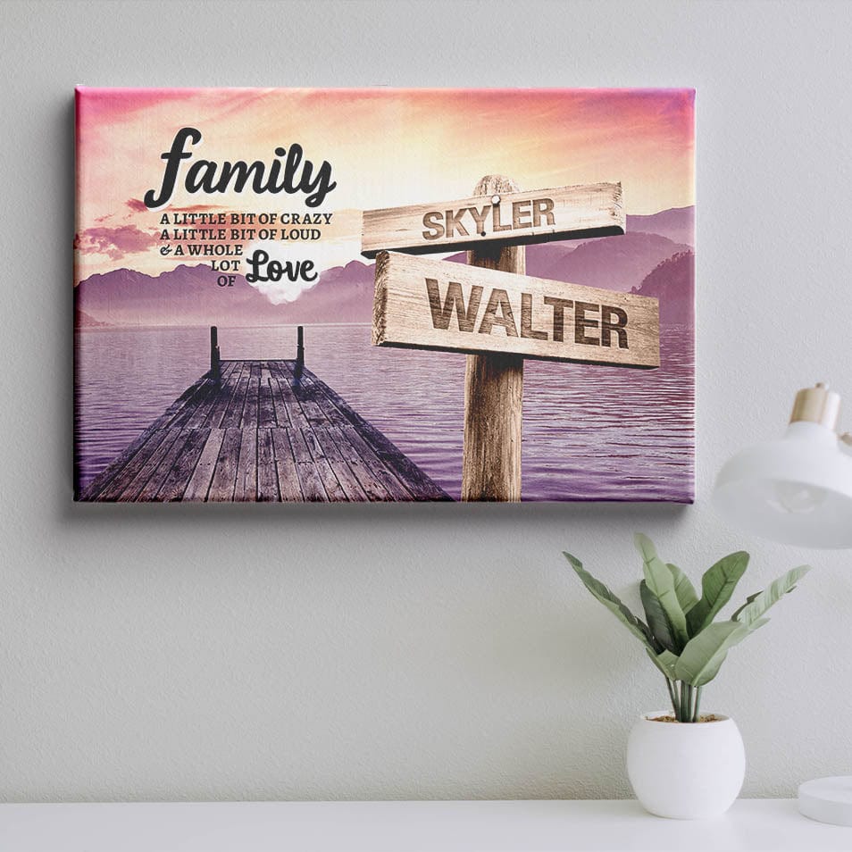 Lake Dock Color Multi-Names Premium Canvas