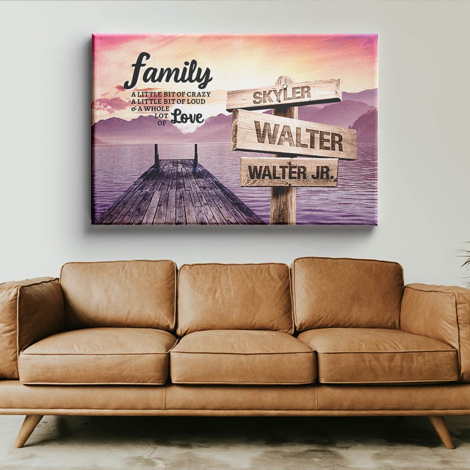 Lake Dock Color Multi-Names Premium Canvas