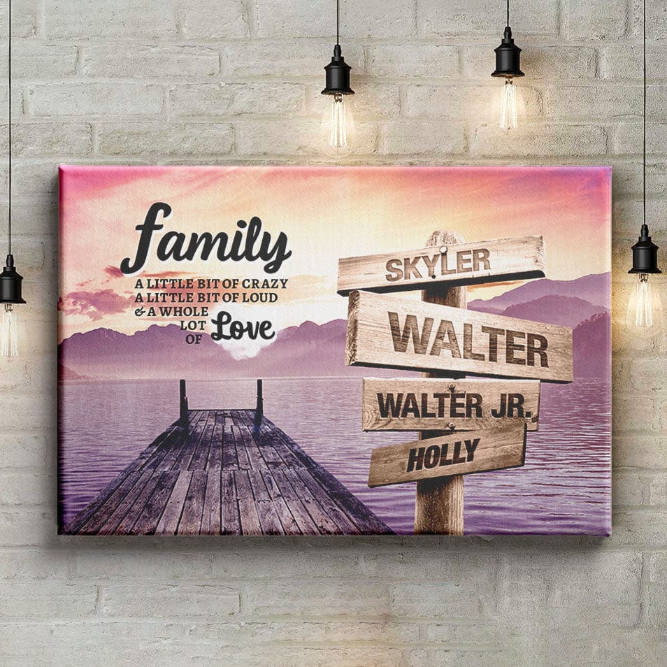 Lake Dock Color Multi-Names Premium Canvas