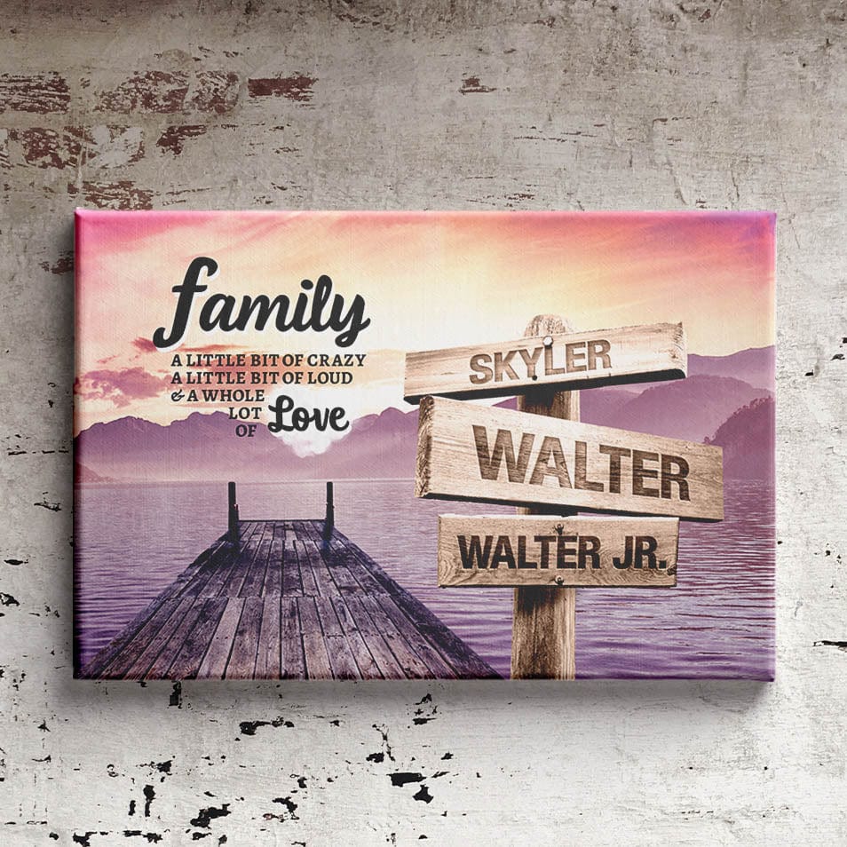 Lake Dock Color Multi-Names Premium Canvas