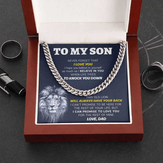 Always Have Your Back | From Dad To My Son Cuban Chain