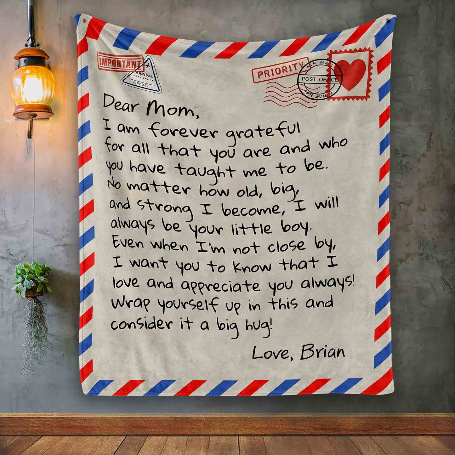 Dear Mom - Personalized Giant Love Letter Blanket