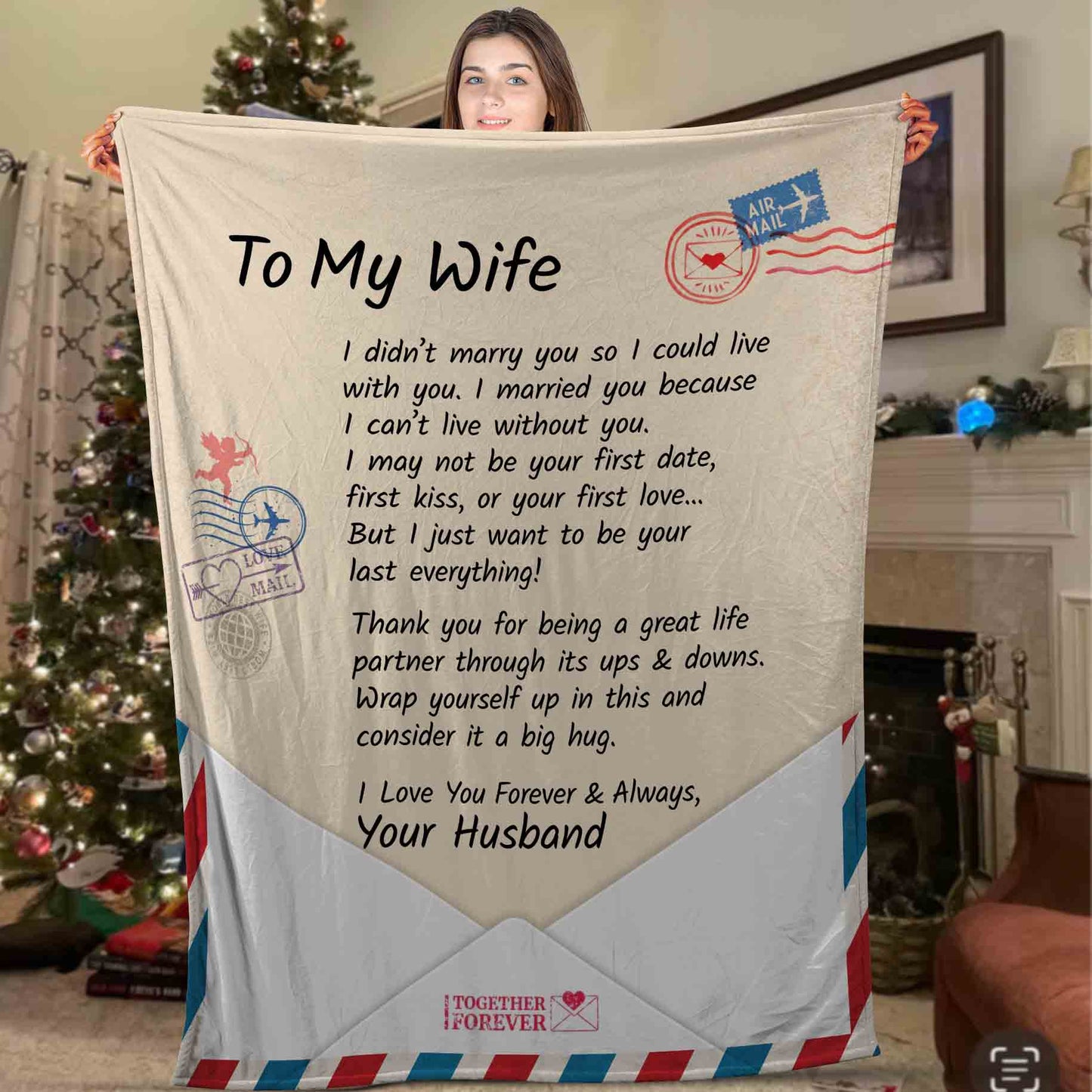 Love Letter Blanket - To My Wife From Husband
