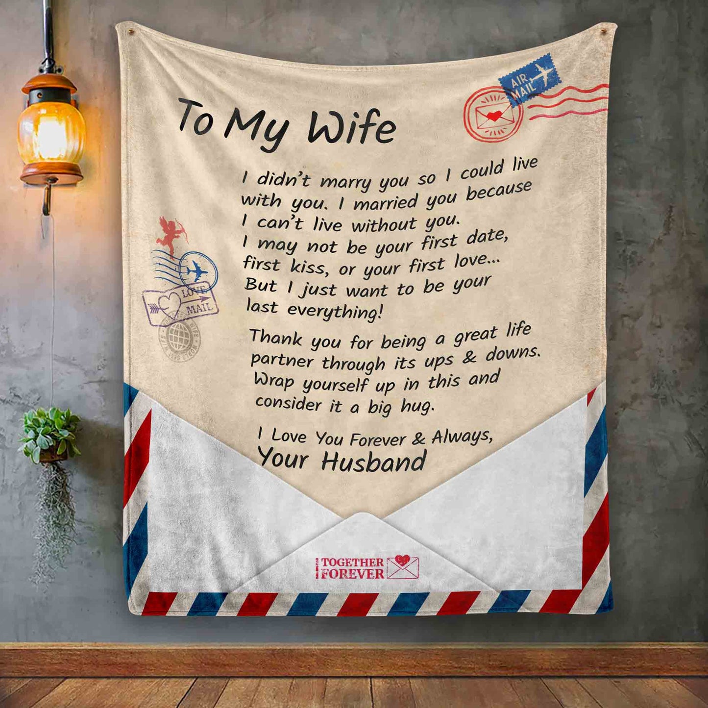 Love Letter Blanket - To My Wife From Husband