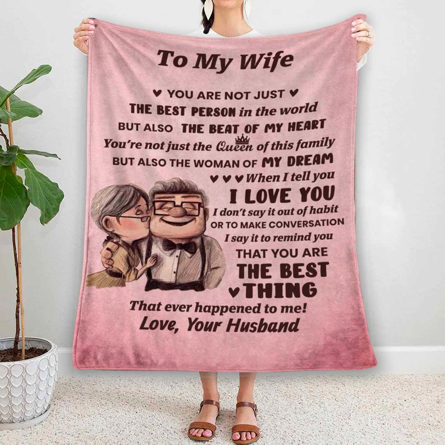 The Best Person In The World | To My Wife Cozy Blanket